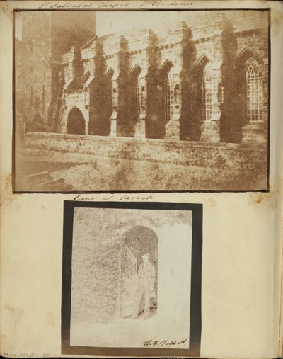 A Man Standing in a Doorway at Lacock Abbey by William Henry Fox Talbot